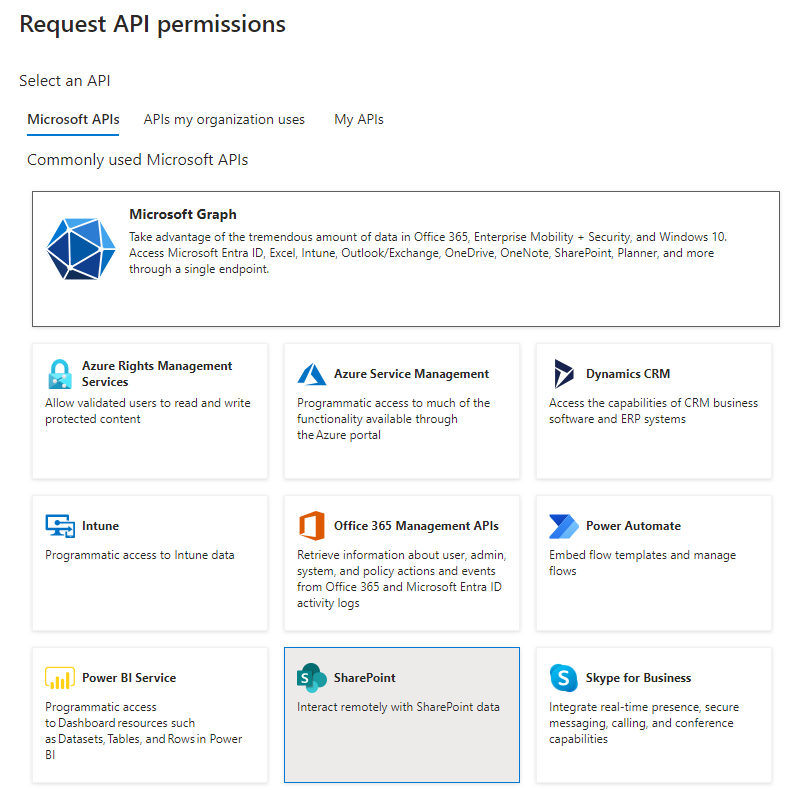 requestApiPermisionSharePoint